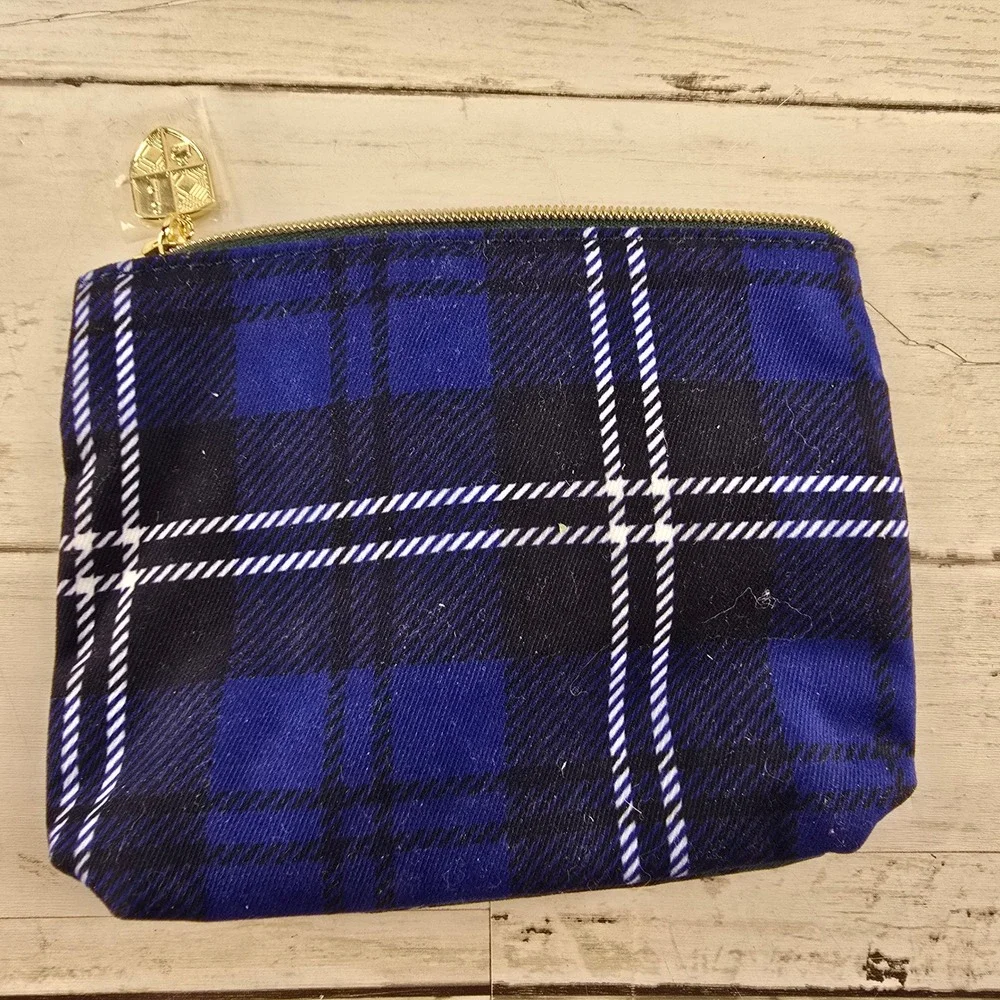 Lot of 6 Cosmetic Travel Pouches Estee Lauder Sephora Carmel Whale Plaid Leopard
